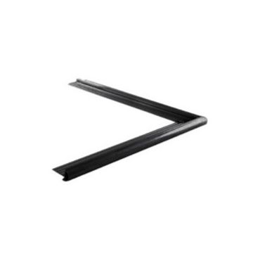 Daktrim buitenhoek met kraal zwart • breedte 26 mm. • lengte 500 x 500 mm.