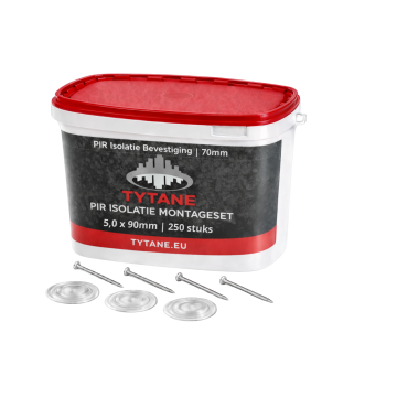 Combinatiepakket 5,0 x 90mm • voor PIR isolatie 70mm • 250 st.
